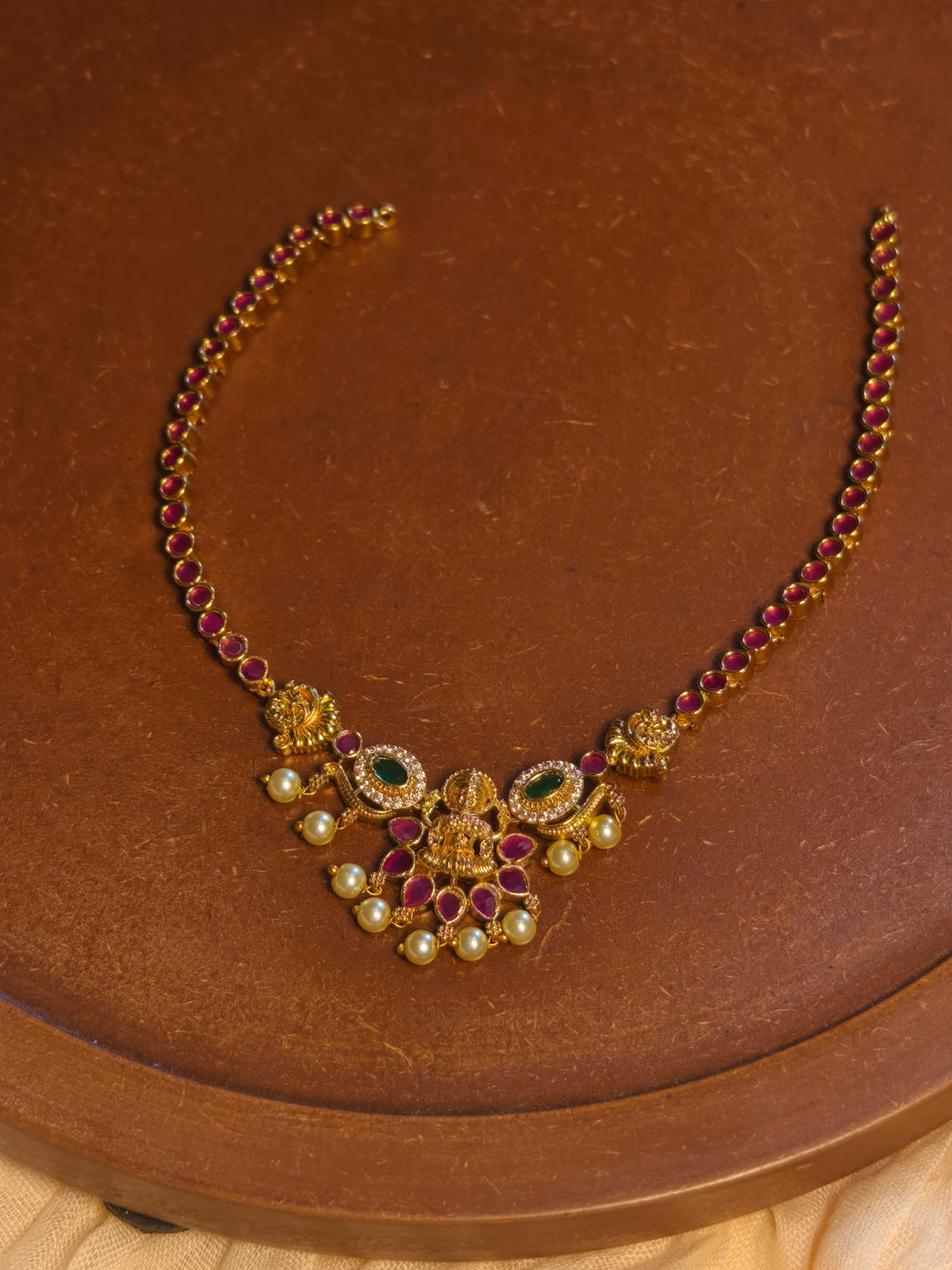 Temple Pink Adstone Necklace
