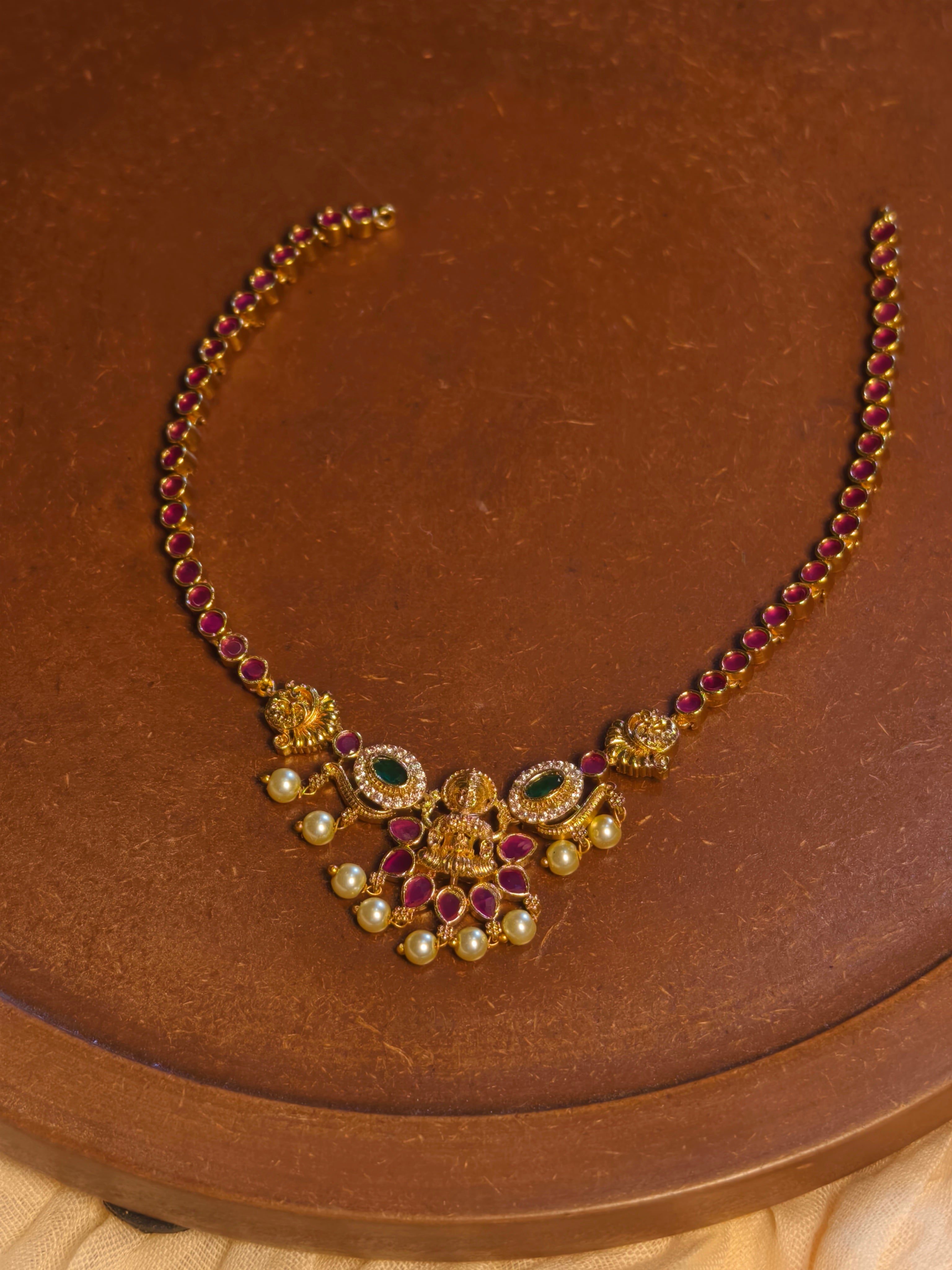 Temple Pink Adstone Necklace