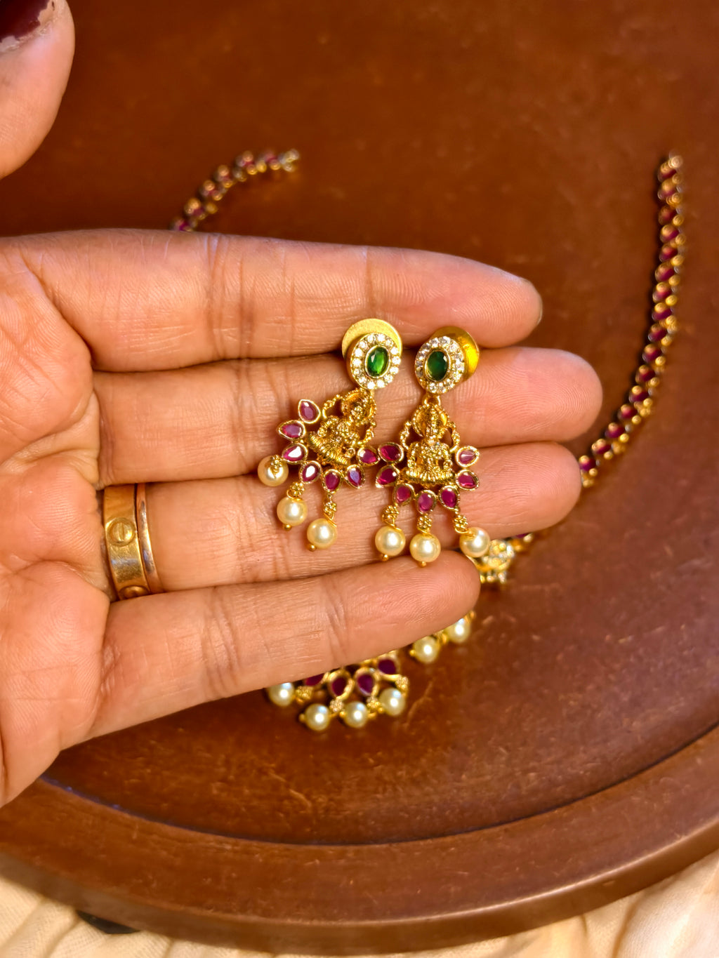 Temple Pink Adstone Necklace