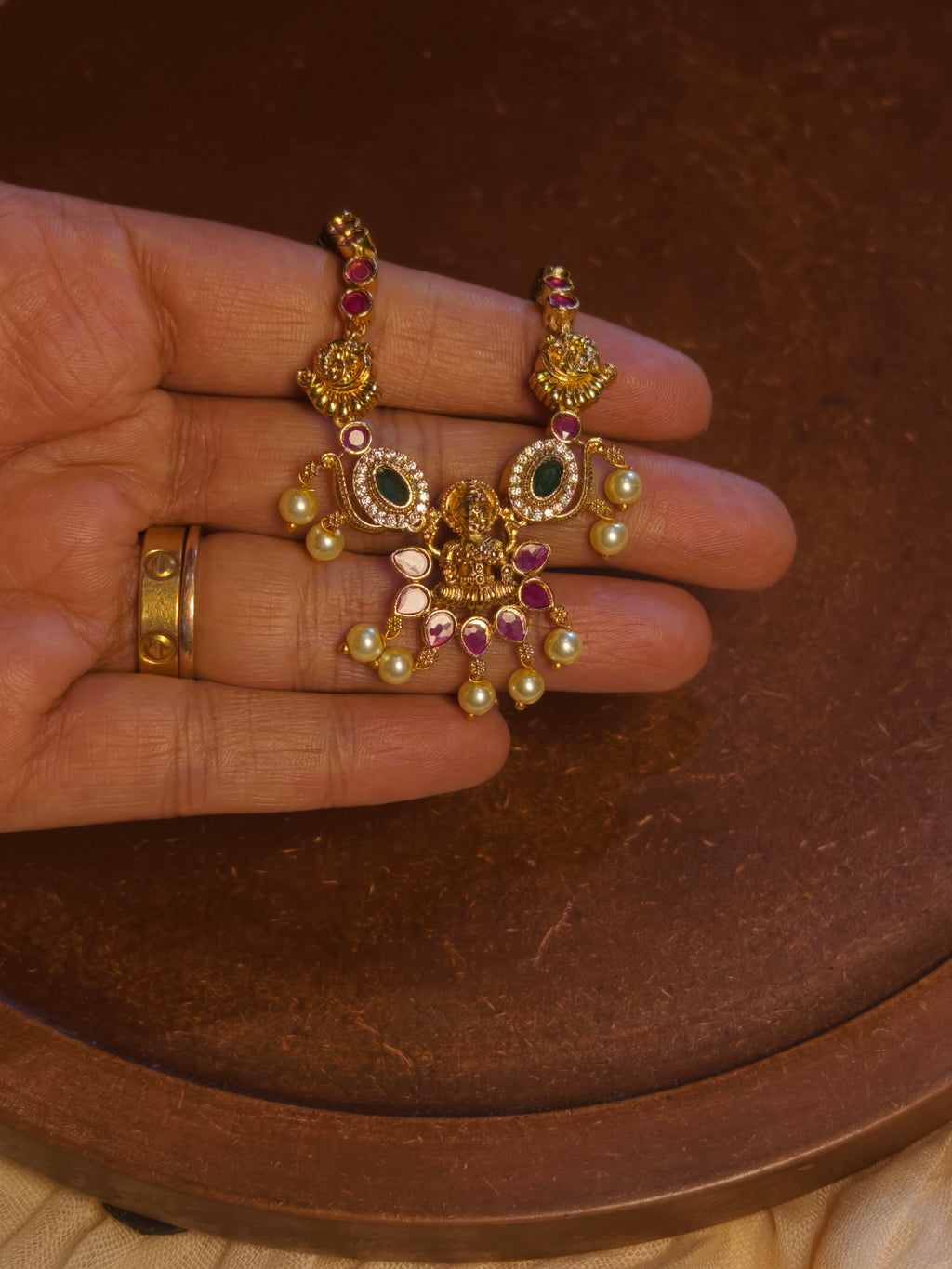 Temple Pink Adstone Necklace