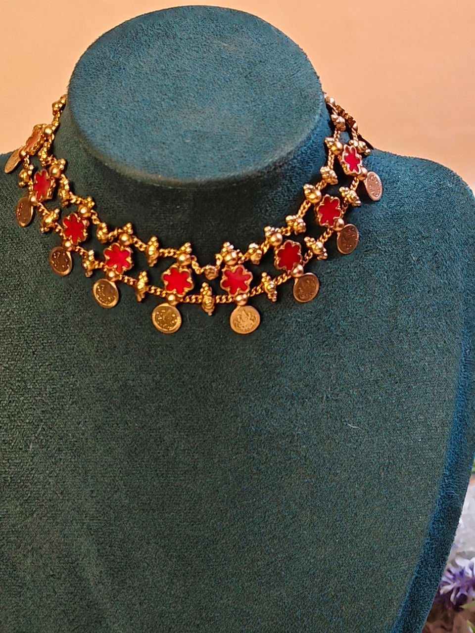 Flower Double Choker set
