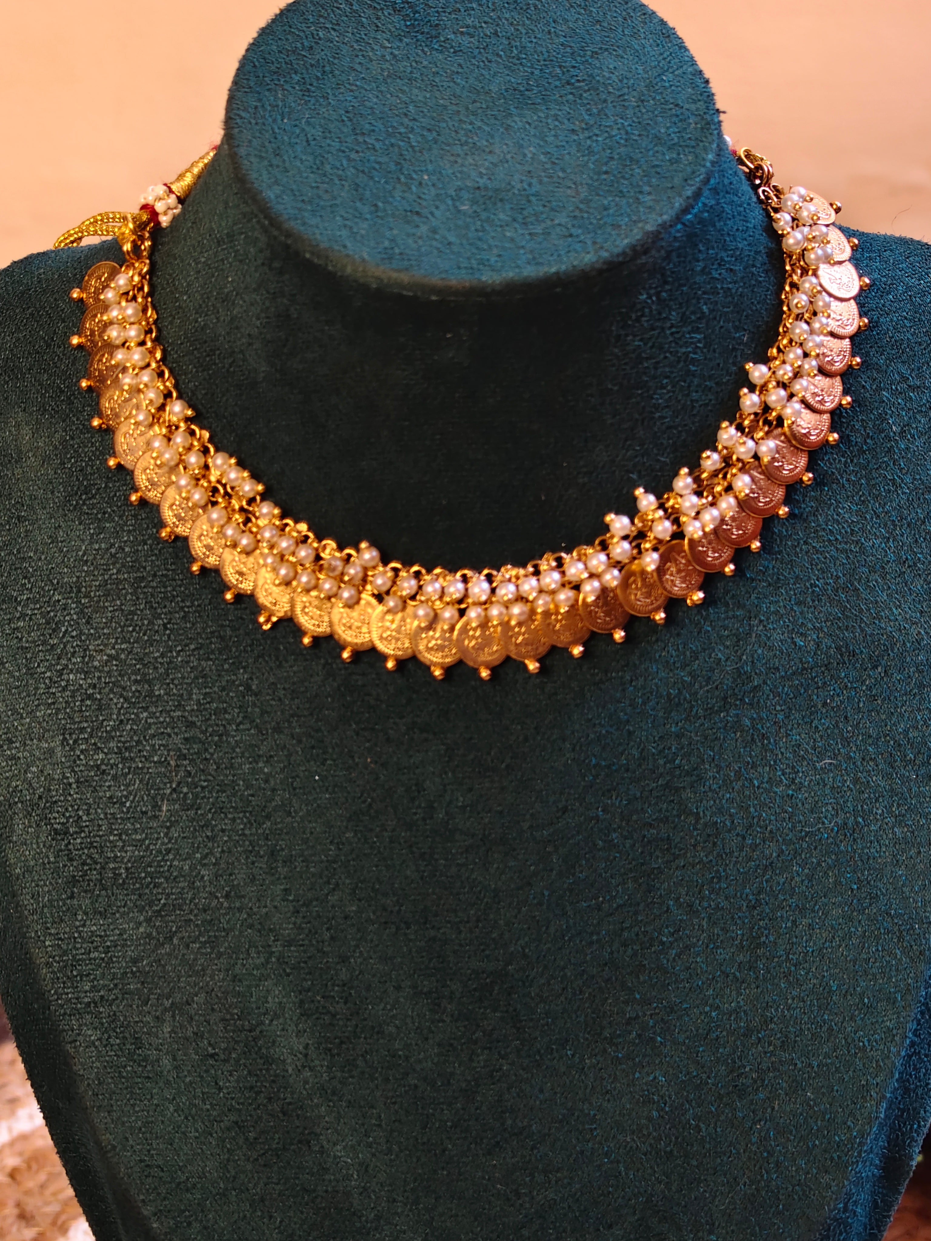 Coin Choker with Beads Necklace set