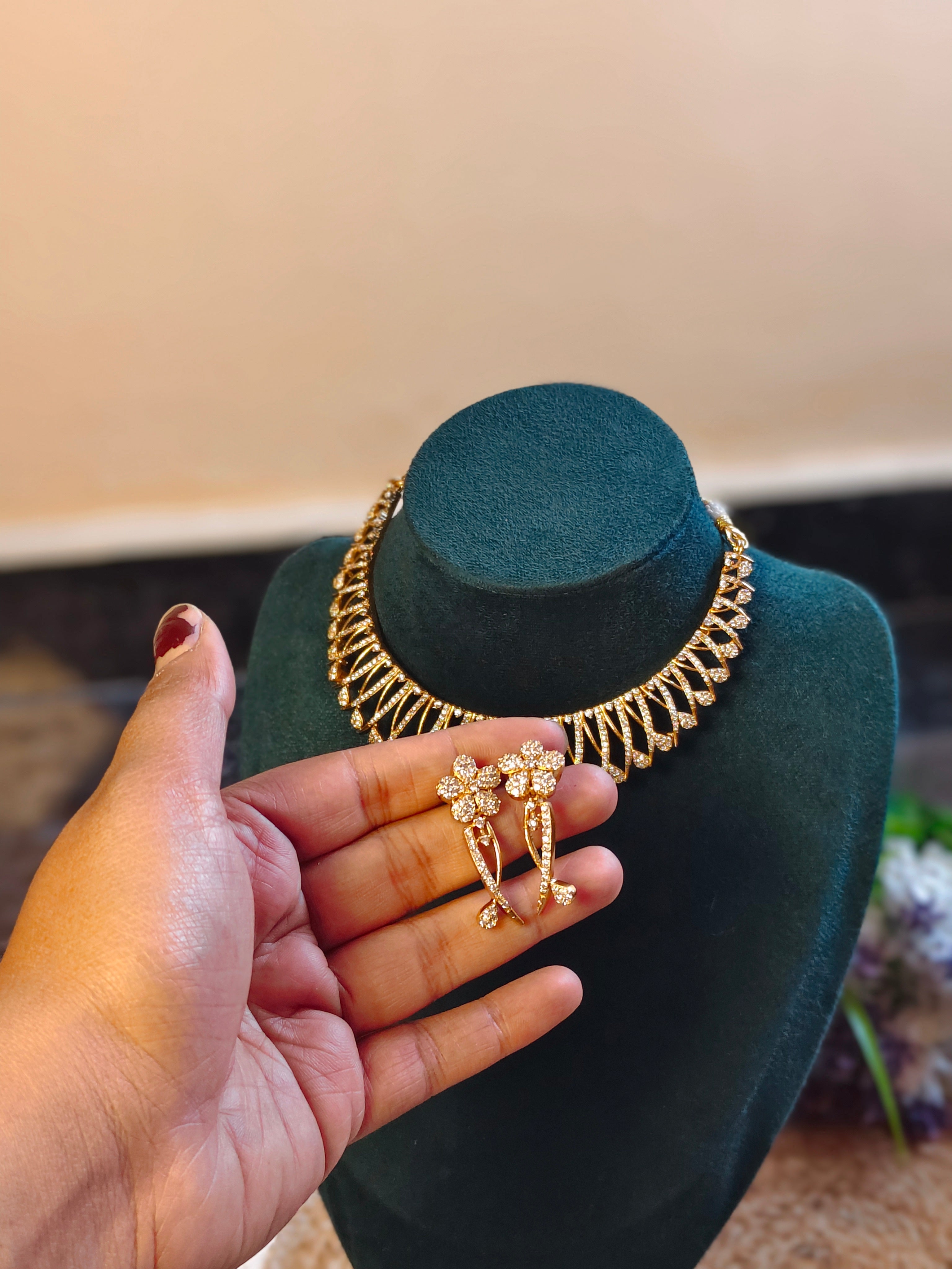 Hasli Design AD stone Necklace