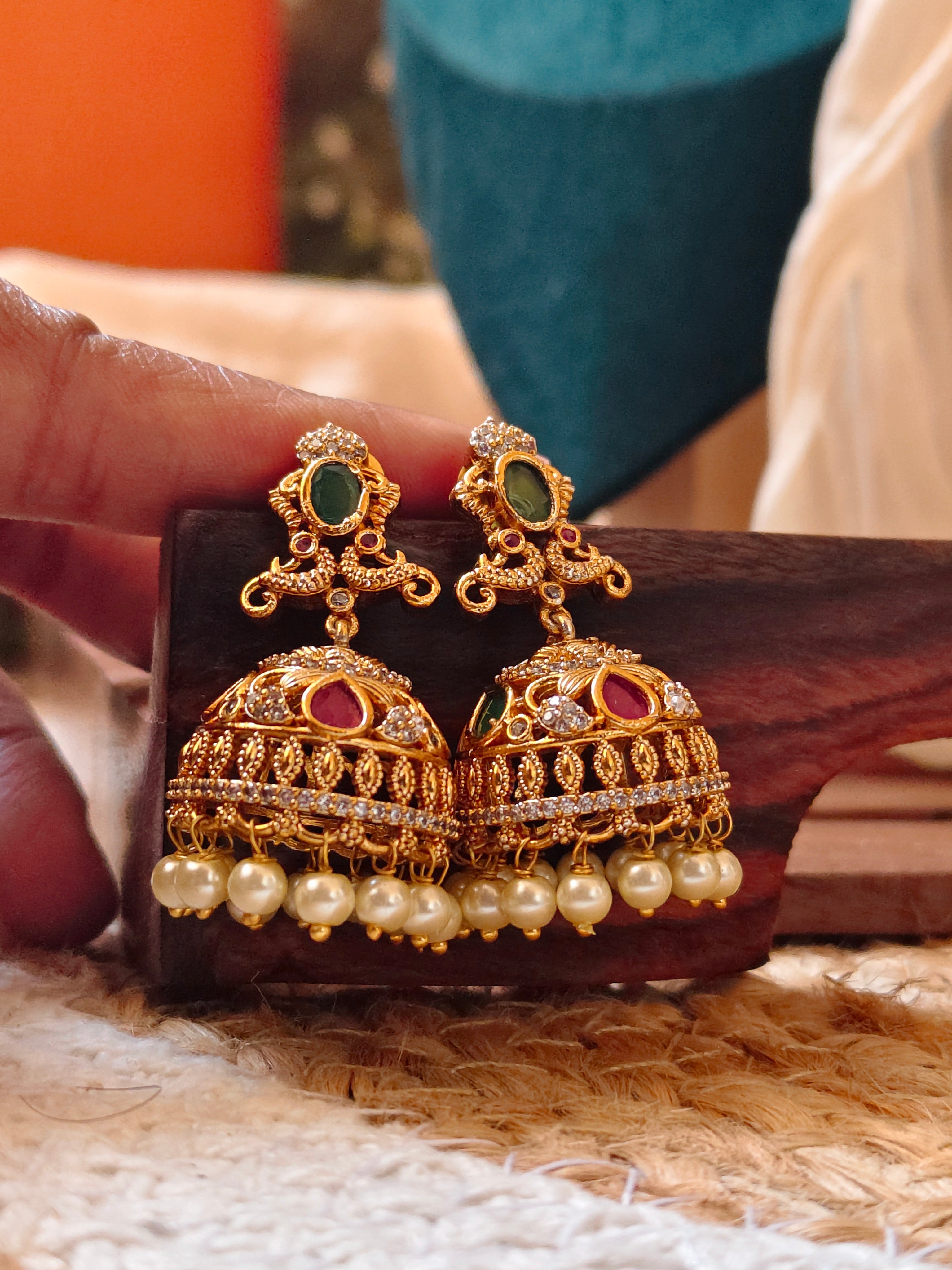 Premium AD stone Jhumka