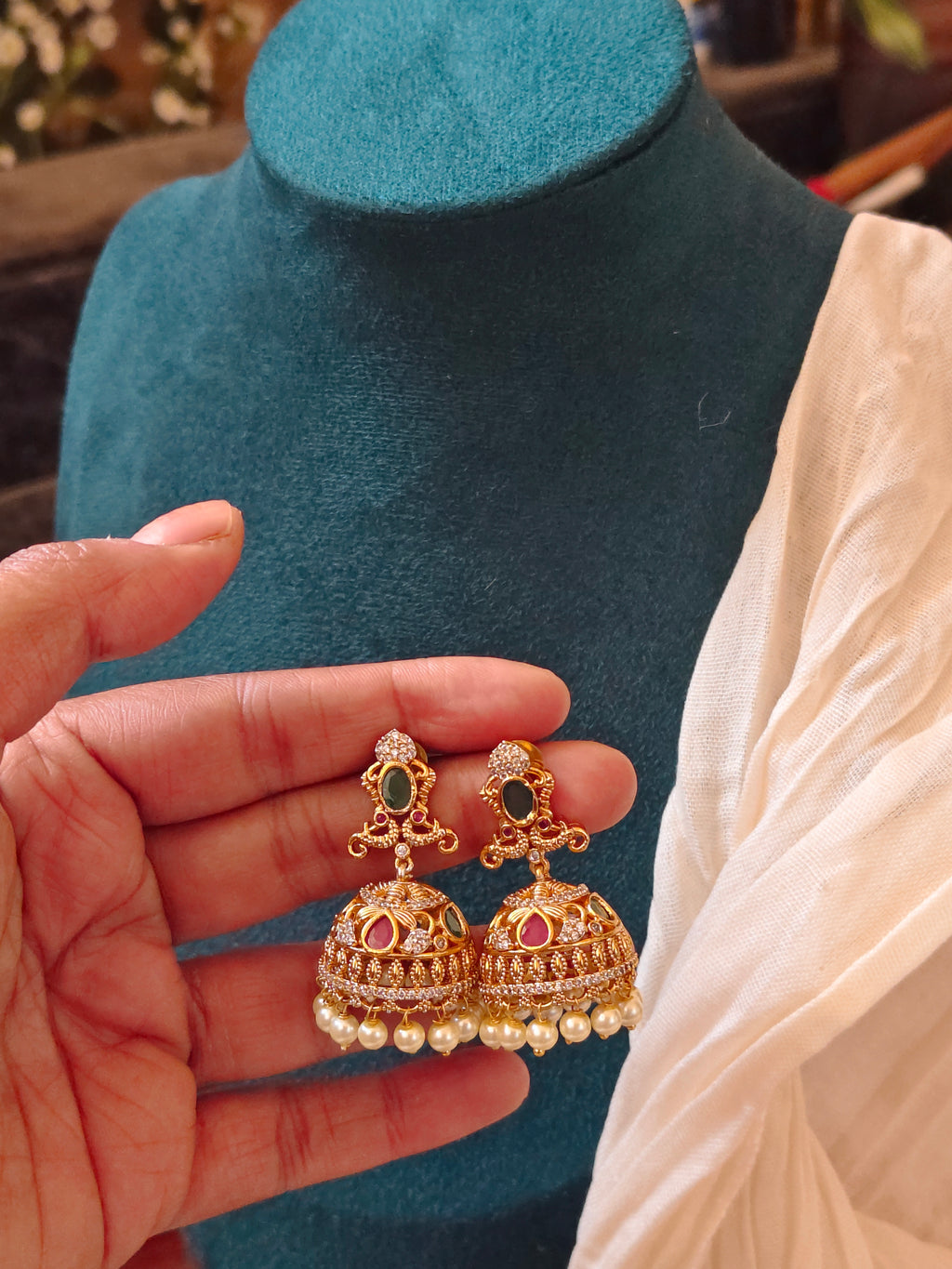 Premium AD stone Jhumka