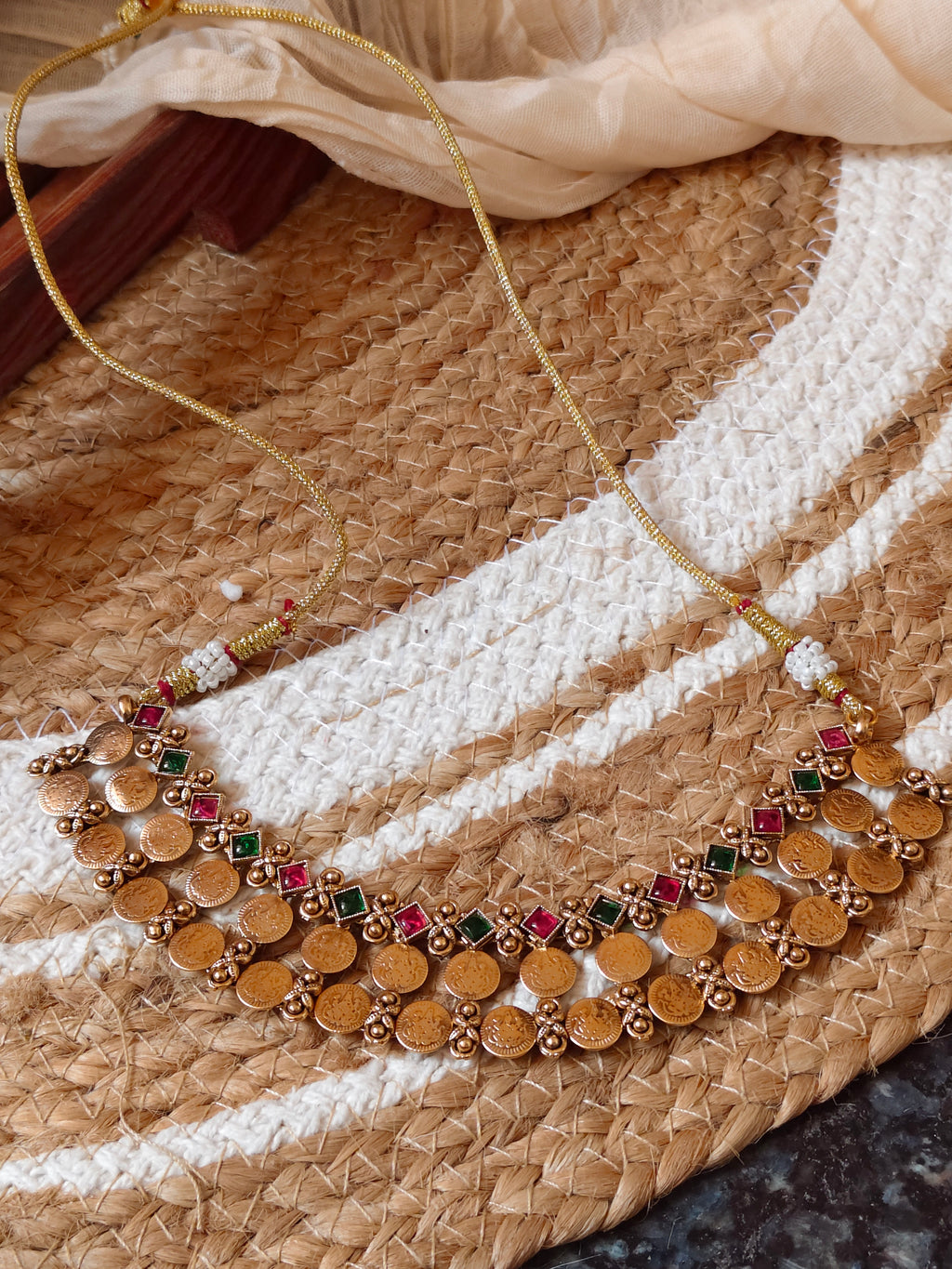 Double layer Coin choker set