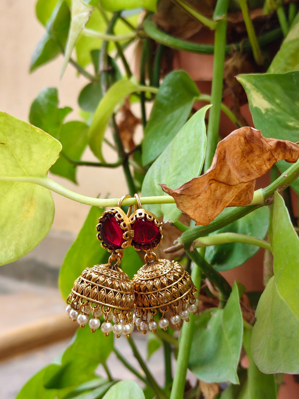 Ruby/Emerald Jhumka