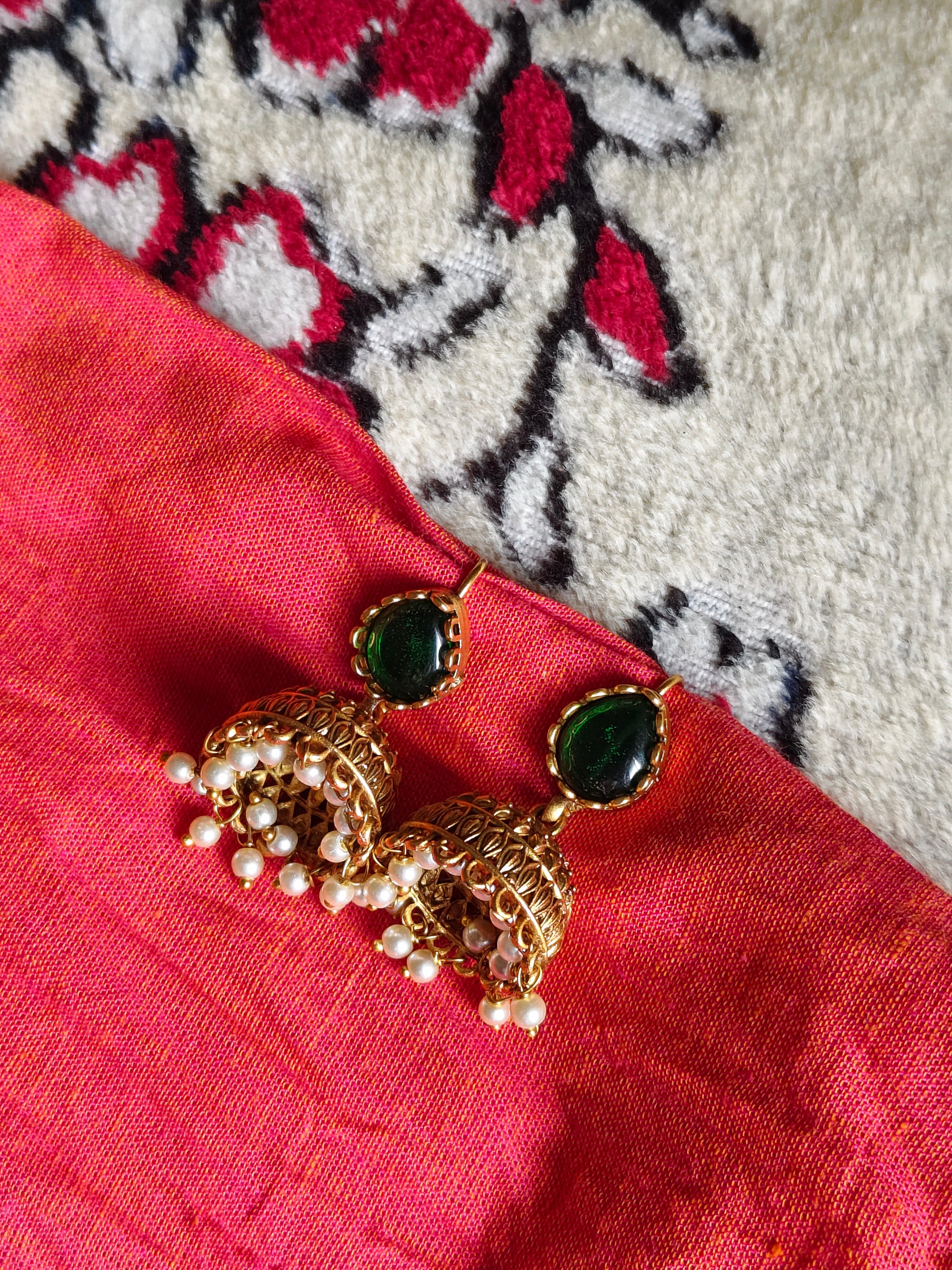 Ruby/Emerald Jhumka